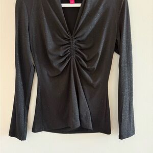 Elegant Black Ruched Top